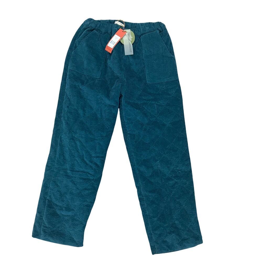 The Sunday Collective Teal Corduroy Pants Kids 10-11 Youth Lined Casual NEW